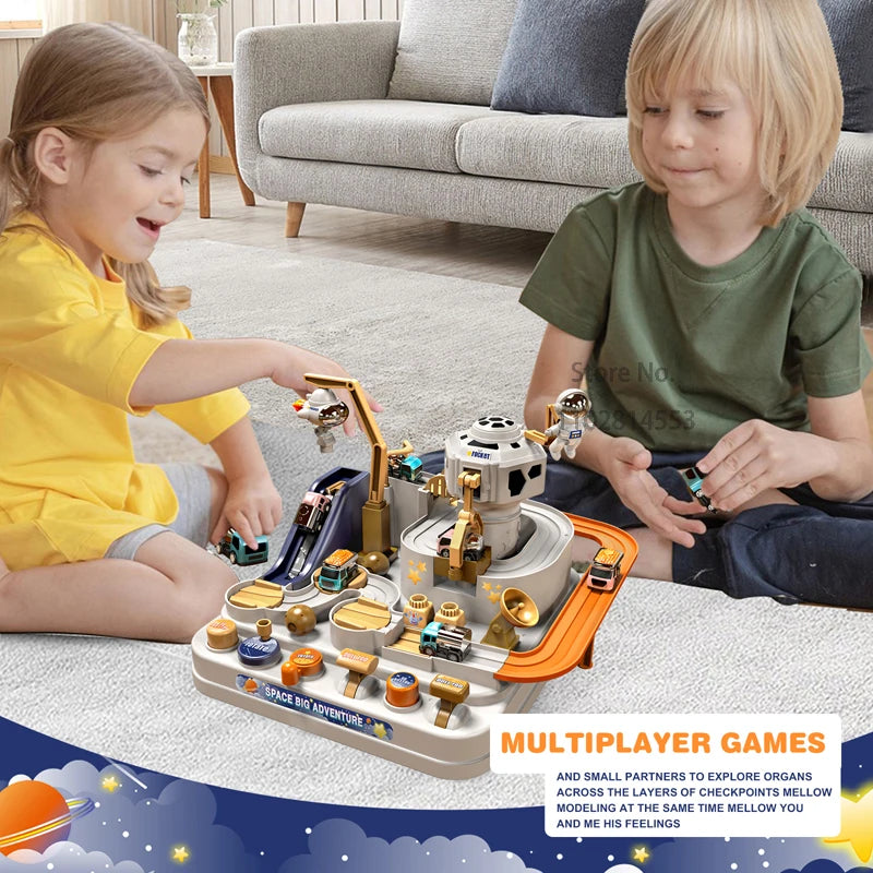 Racing Rail Car Model Space Aerospace Animals Educational Toys Children Train Track Adventure Brain Mechanical Interactive Game - Shoppiline