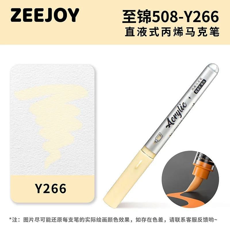 ZEEJOY 120/12/1 Colors Direct Liquid Acrylic Marker Pens Waterproof Pen Soft Brush Nib for Manga School Art Supplies Stationery