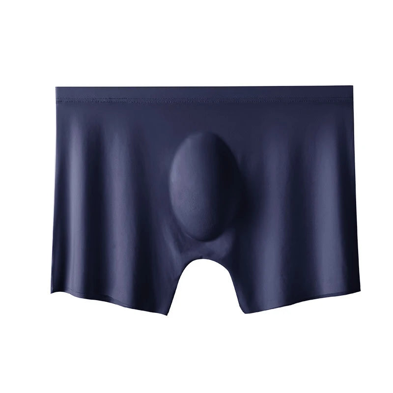 Men's Summer Ice Silk Boxers Briefs Underwear Lingerie Underpants Shorts Ultra-thin Breathable Sexy Seamless Panties