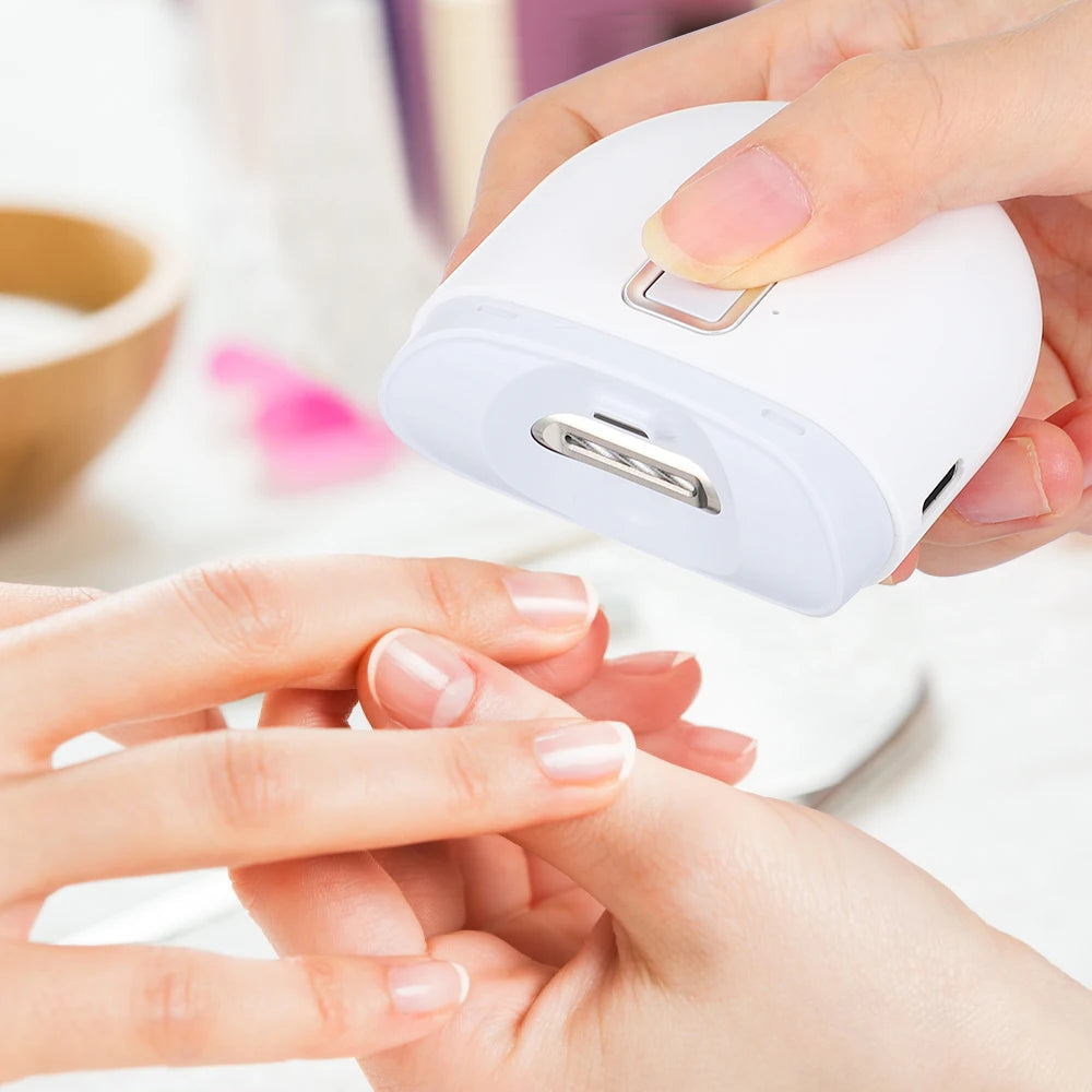 Coupe-ongles électrique avec lumière LED 2 en 1 automatique, lime à ongles, tondeuse pour bébé et adulte, mini outils de manucure, soin des ongles