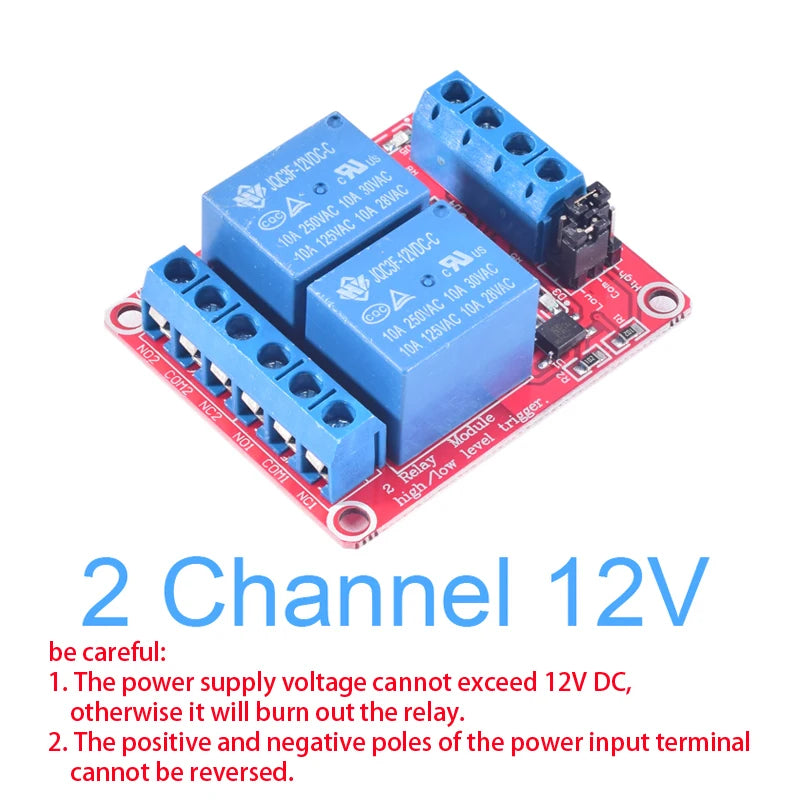 High/Low Level Trigger Relay Module 1/2/4/8 Channel 5V12V24V Home Intelligent Control Module With Optocoupler Isolation Output