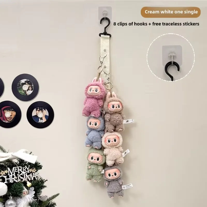 Pendant Storage Display Shelf Doll Wall for Doll Practical Plush Door Behind Clip Wardrobe Wall Hanging Storage Bag