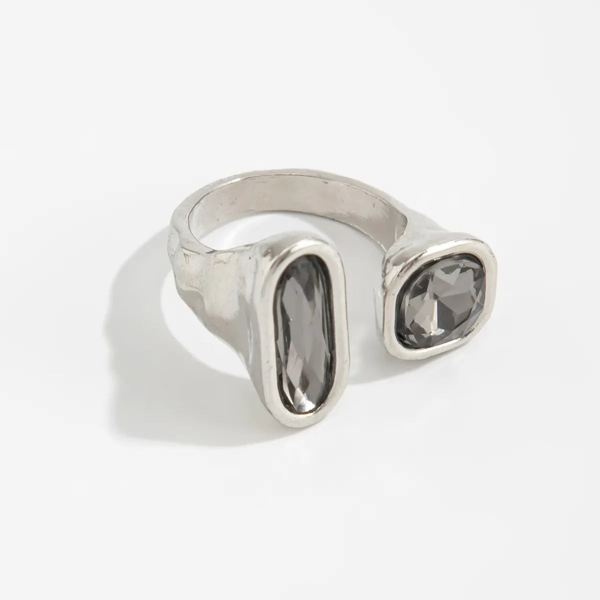 Minimalist Acrylic Rhinestone Open Ring for Women Korean Fashion Geometry Adjustable Knuckle Ring Party Jewelry Lady Gifts