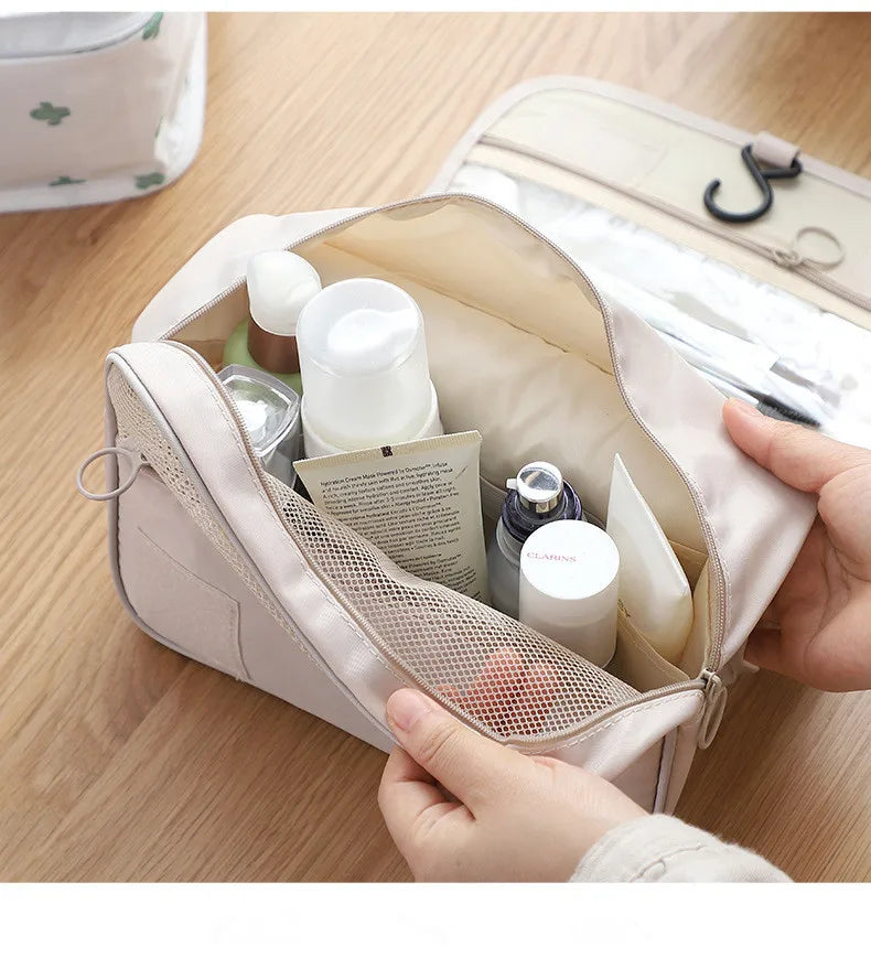 Portable Hook Toilet Bag Multi Functional Travel Waterproof Wear Resistant Multi Layer Storage Large Capacity Makeup Bag