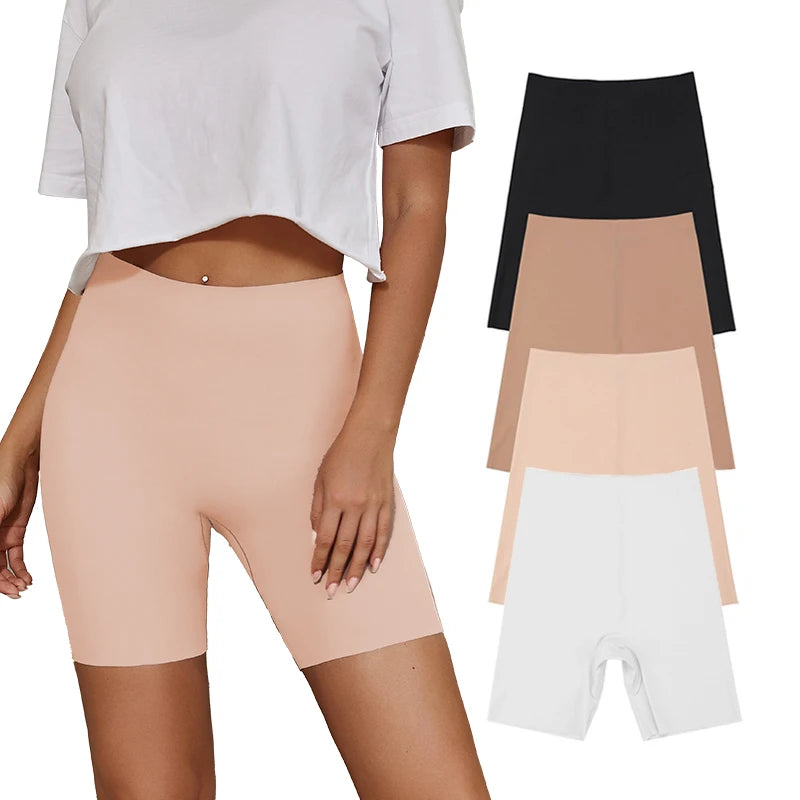 1Pc/4Pcs/Pack Hot Sale High Waist Women Long Leg Panty Comfortable Seamless Long Panties Tummy Tight Seamless Shorts Panties