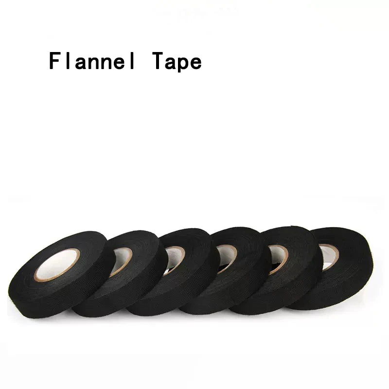 15M 9/15/19/25/32MM Heat-resistant Adhesive Cloth Fabric Tape For Automotive Cable Tape Harness Wiring Loom Electrical Heat Tape