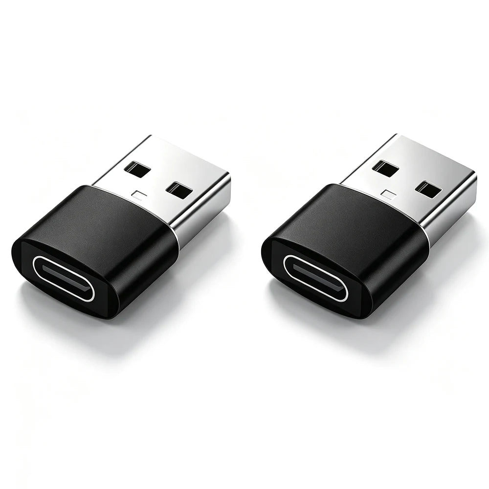 3-Pack USB to USB C Adapter, USB C Female to USB Male Super Fast Charging and OTG Converter Compatible with iPhone 15/14/13/12