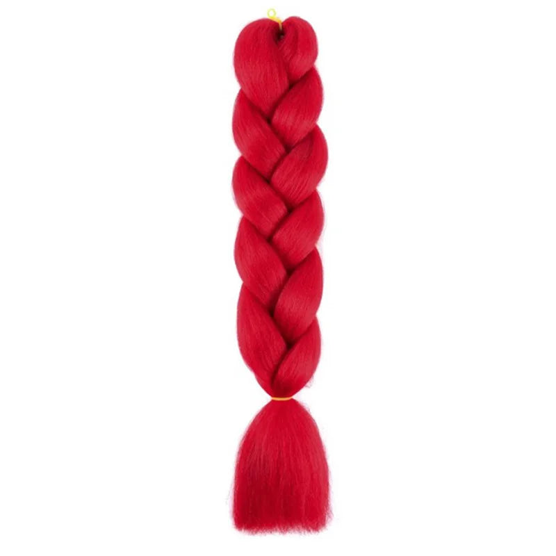 Extensions de cheveux synthétiques de 24 pouces, texture lisse Yaki, pour tresses Jumbo, boîte longue, pour femmes, Dreadlocks