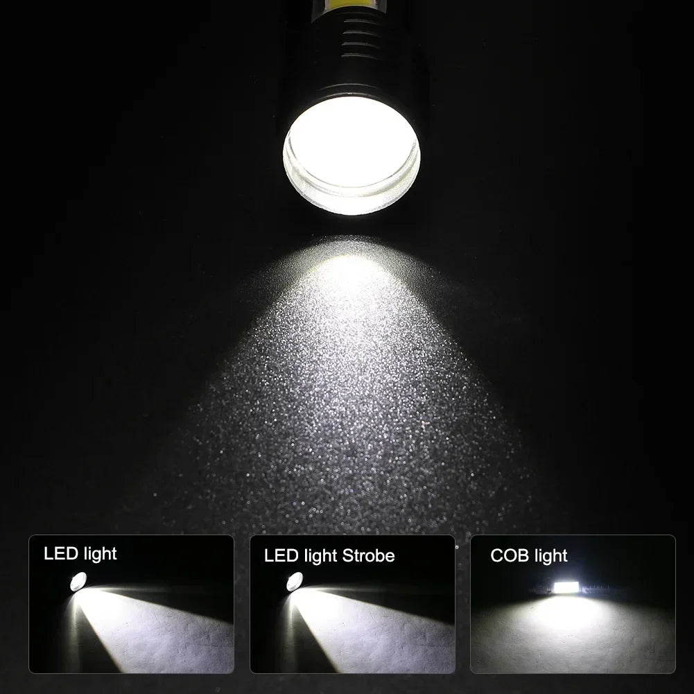 High Power LED Flashlight - USB Rechargeable 1000LM, Zoomable Multifunctional Torch for Outdoor Camping,Emergency (Waterproof)