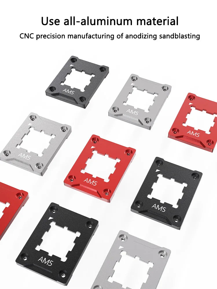 AM5 CPU Bending Corrector Aluminum Alloy Contact Frame for AMD Ryzen 7950X 7800X 7700X 7600X 7500F