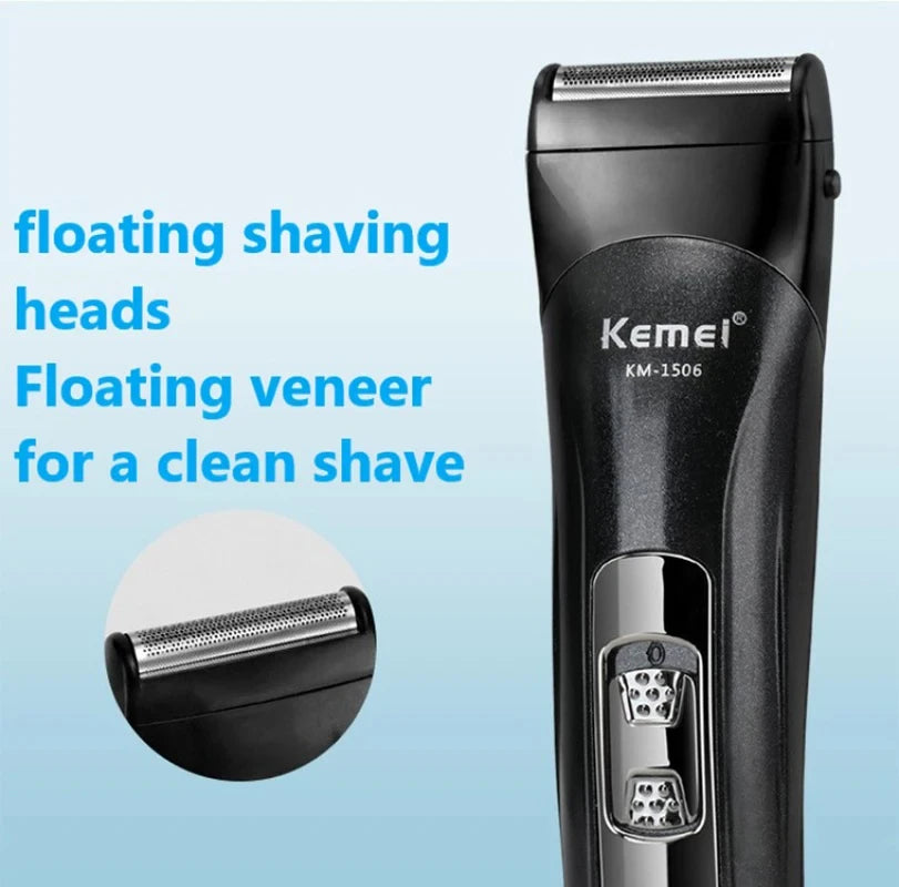 Kemei KM-1506 3 in 1 Electric Shaver USB Charging Hair Trimmer Electric Rechargeable Nose Professional Shaving Machine