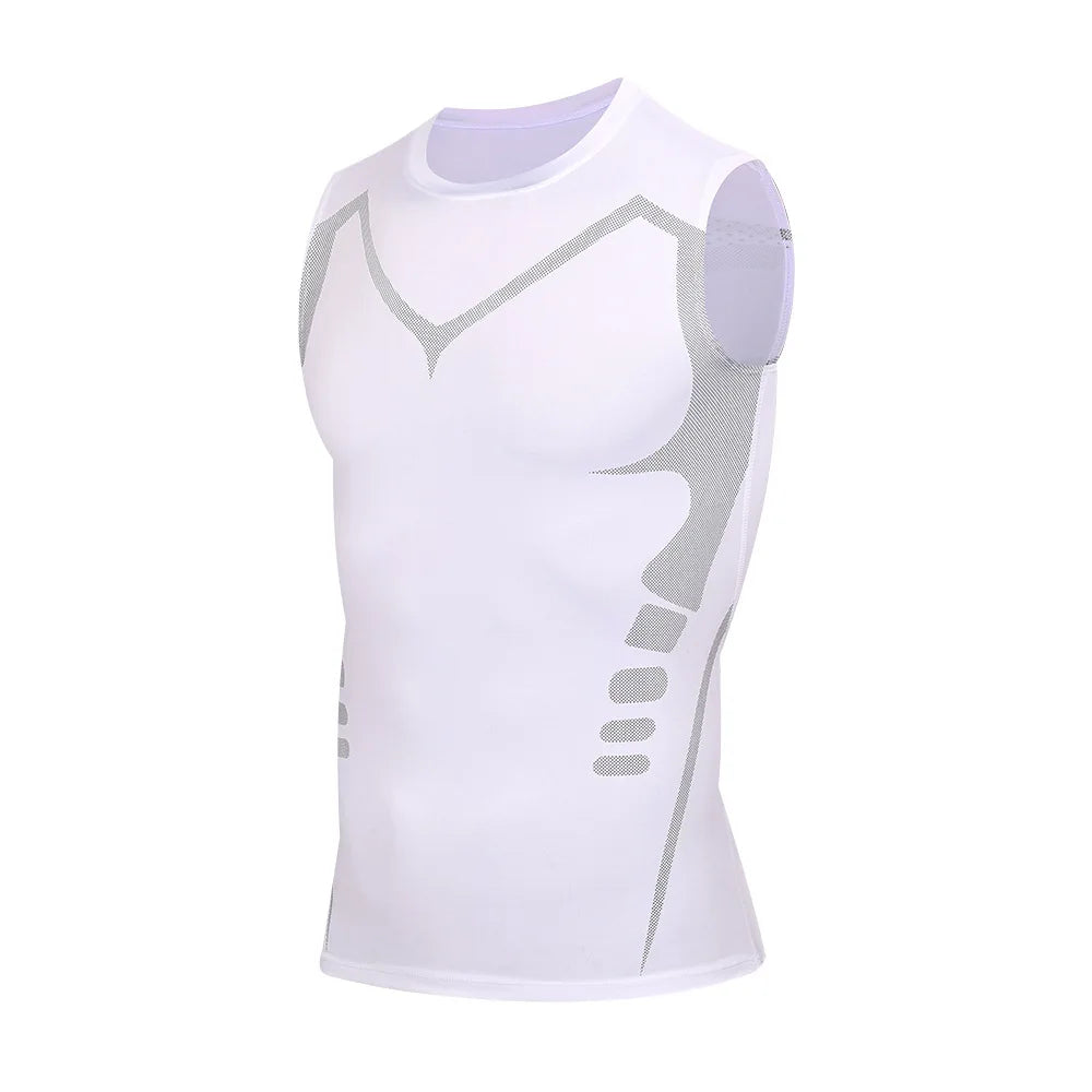2025 Compressed T-shirt Men's sportswear Running T-shirt Elastic Quick-drying Exercise T-shirt for men exercising in the gym