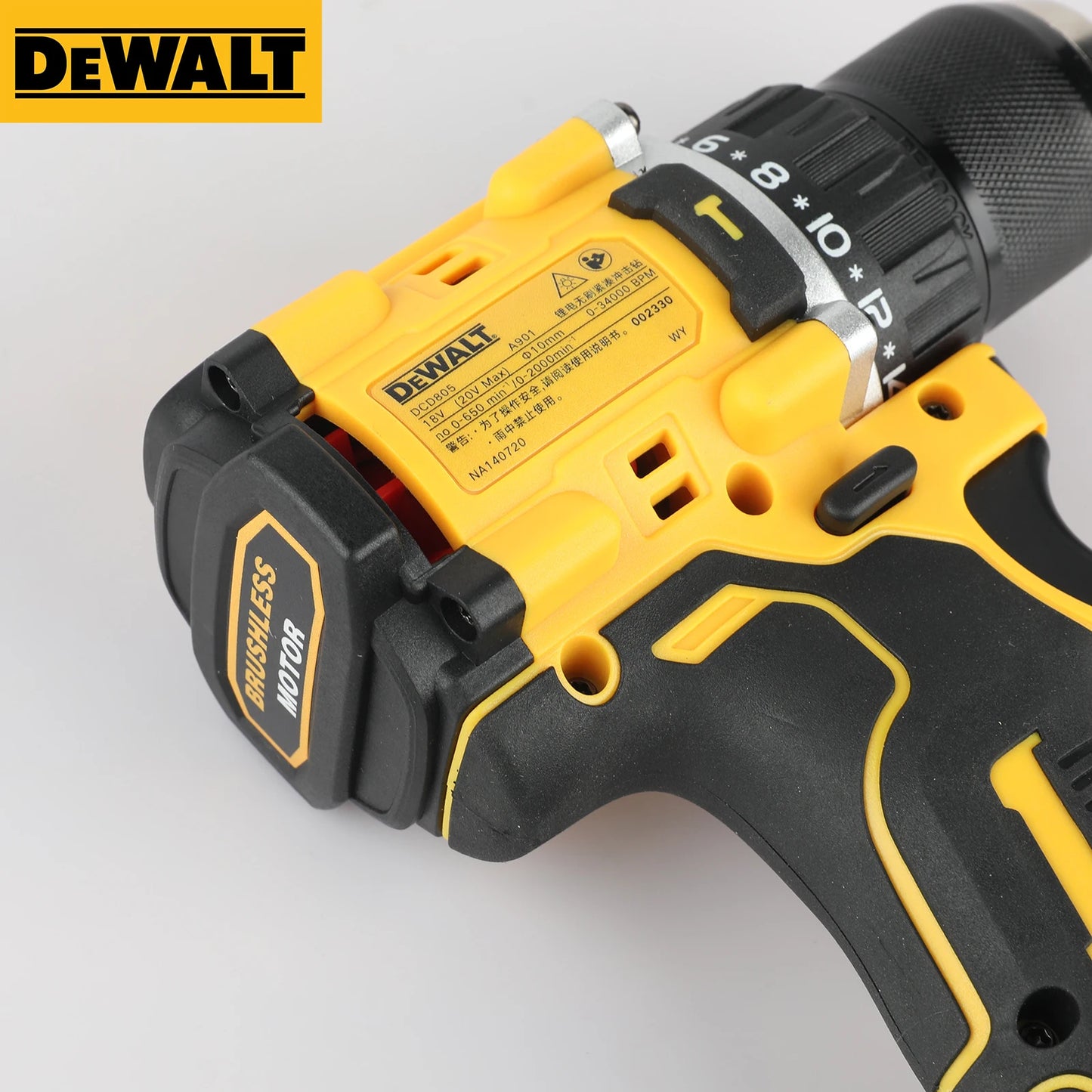 DEWALT Lithium Battery 20V Rechargeable Brushless Compact Electric Screwdriver Hand Drill Impact Drill DCD805 - Shoppiline