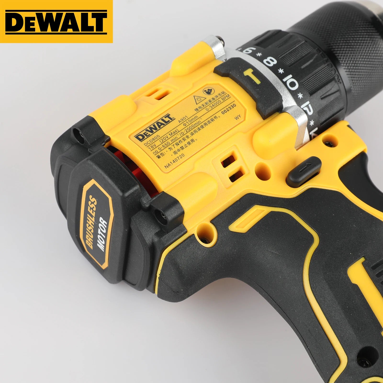 DEWALT Lithium Battery 20V Rechargeable Brushless Compact Electric Screwdriver Hand Drill Impact Drill DCD805 - Shoppiline