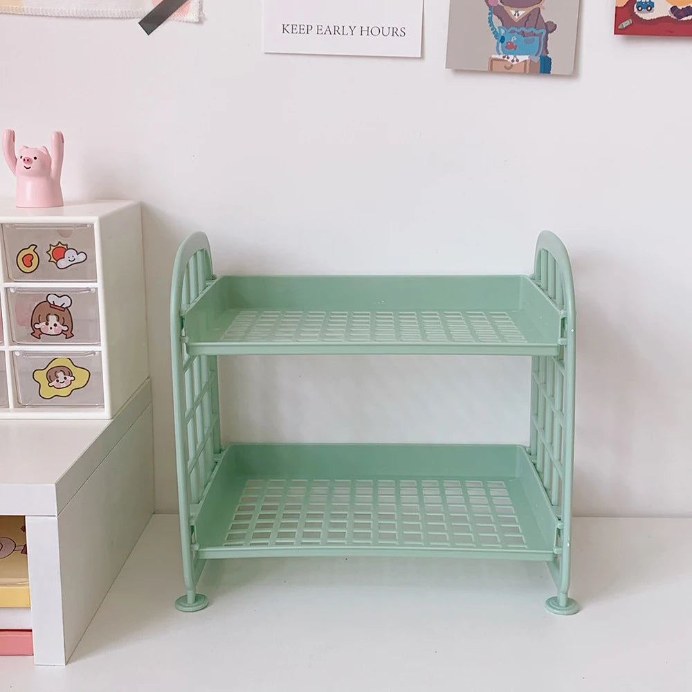 High Appearance Horizontal Desktop Storage Shelf Simple Multi-storey Dormitory Storage Shelf Computer Office Available