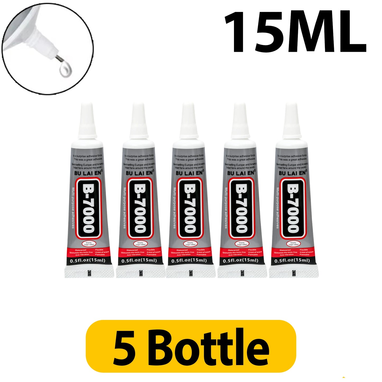 1/5Pcs B7000 Glue Mobile Phone Screen Superglue T-7000 Adhesive Telephone Glass Glue Repair Point Diamond Jewelry DIY Glue Tools