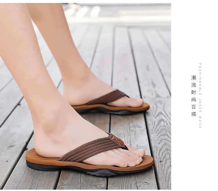 2025 High Quality Brand Men Flip Flops Summer Beach Flip Flops Men Fashion Breathable Casual Men Beach Slippers Summer Outdoor