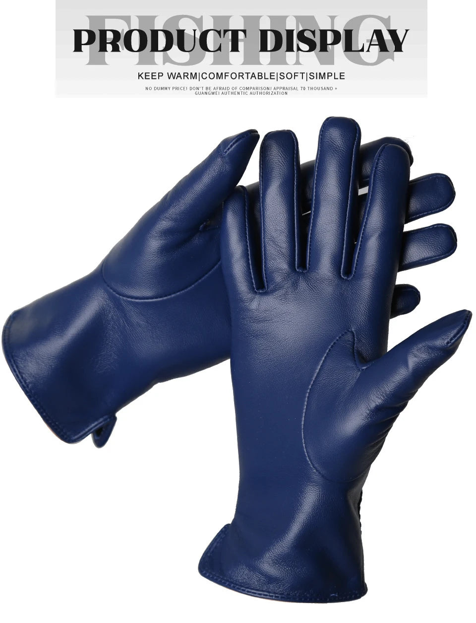 Women's sheepskin gloves winter warm plus velvet short thin touch screen driving color women's leather gloves good quality -2226