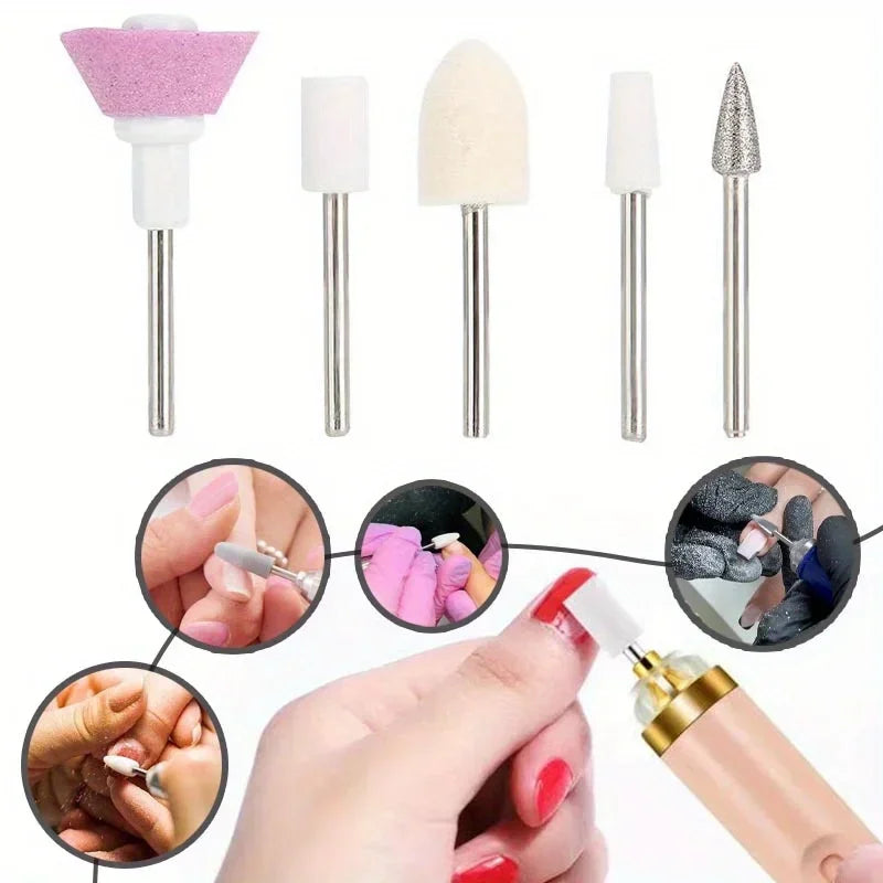 6-in-1 Professional Electric Nail Drill Kit – Nail File Pen for Filing, Polishing & Exfoliating