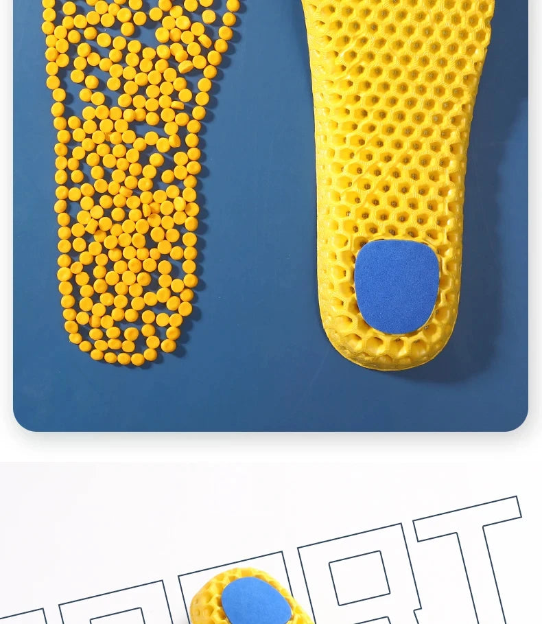 3 Paar Memory Foam Orthopädische Einlegesohlen für Schuhe Sohlenpolster Mesh Deodorant Atmungsaktive Turnschuhe Laufkissen für Herren Damen