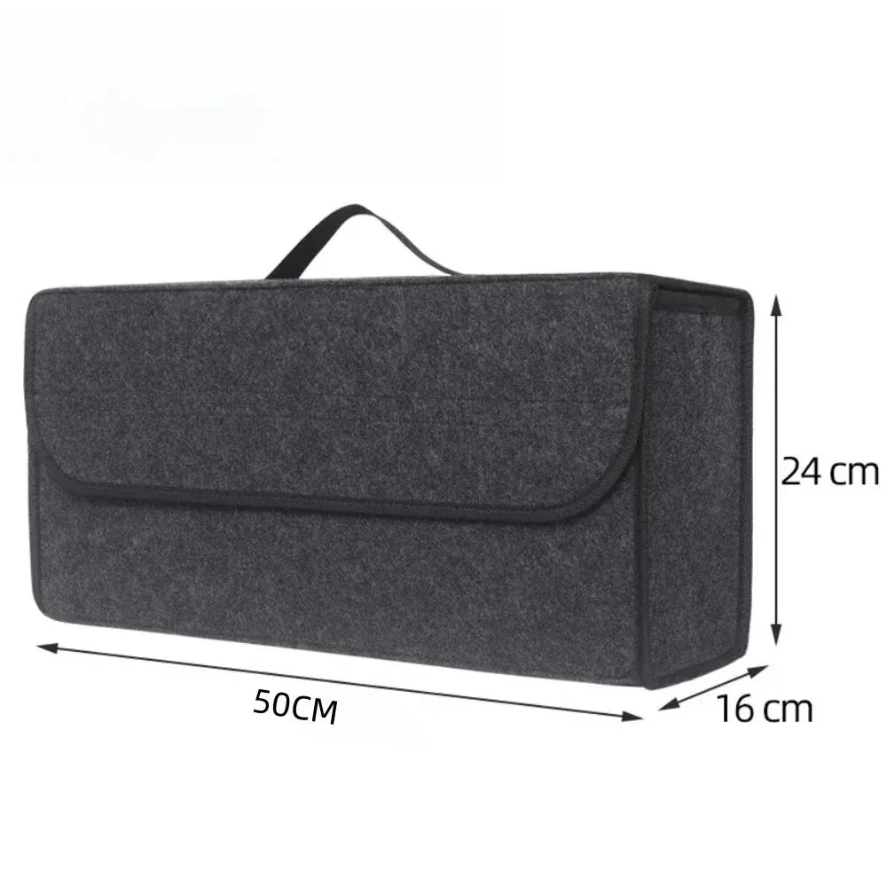 Car Storage Bag Car Trunk soft Organizer Felt Storage Box Accessories Large Anti Slip Compartment Boot Storage Organizer Tooll