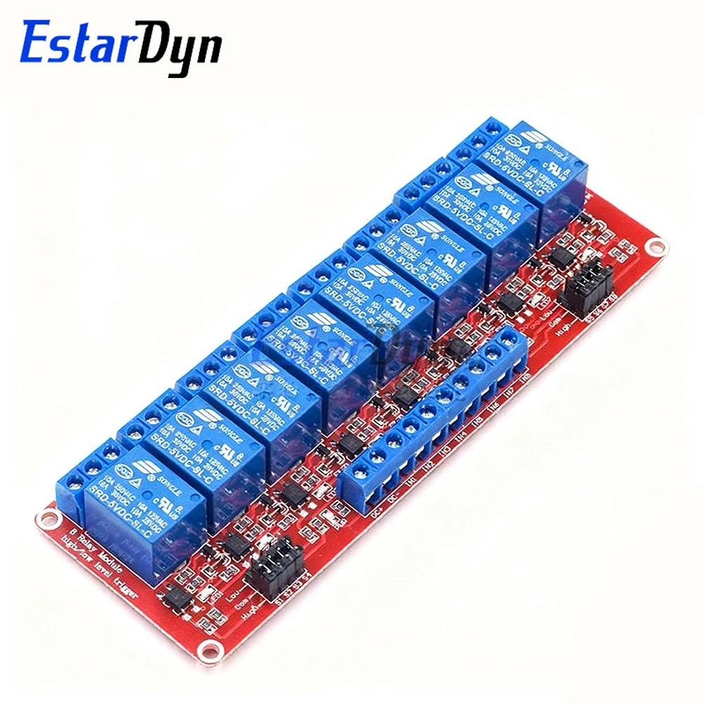 1 2 4 8 Channel 5V 12V Relay Module with Optocoupler, High Low Level Trigger Shield for Arduino PIC AVR MCU DIY Projects