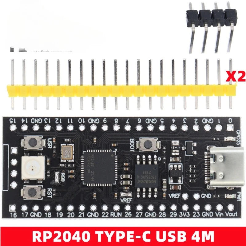1PCS Carte officielle Raspberry Pi Pico Processeur double cœur RP2040 Cortex-M0+ Micro-ordinateur ARM basse consommation 264 Ko