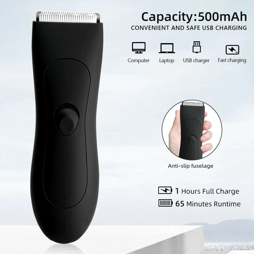 HOMEFISH Mens Body Hair Trimmer for Men Balls Women Lady Shaver Hair Removal Bikini Trimmer Groin & Body Shaver - Shoppiline