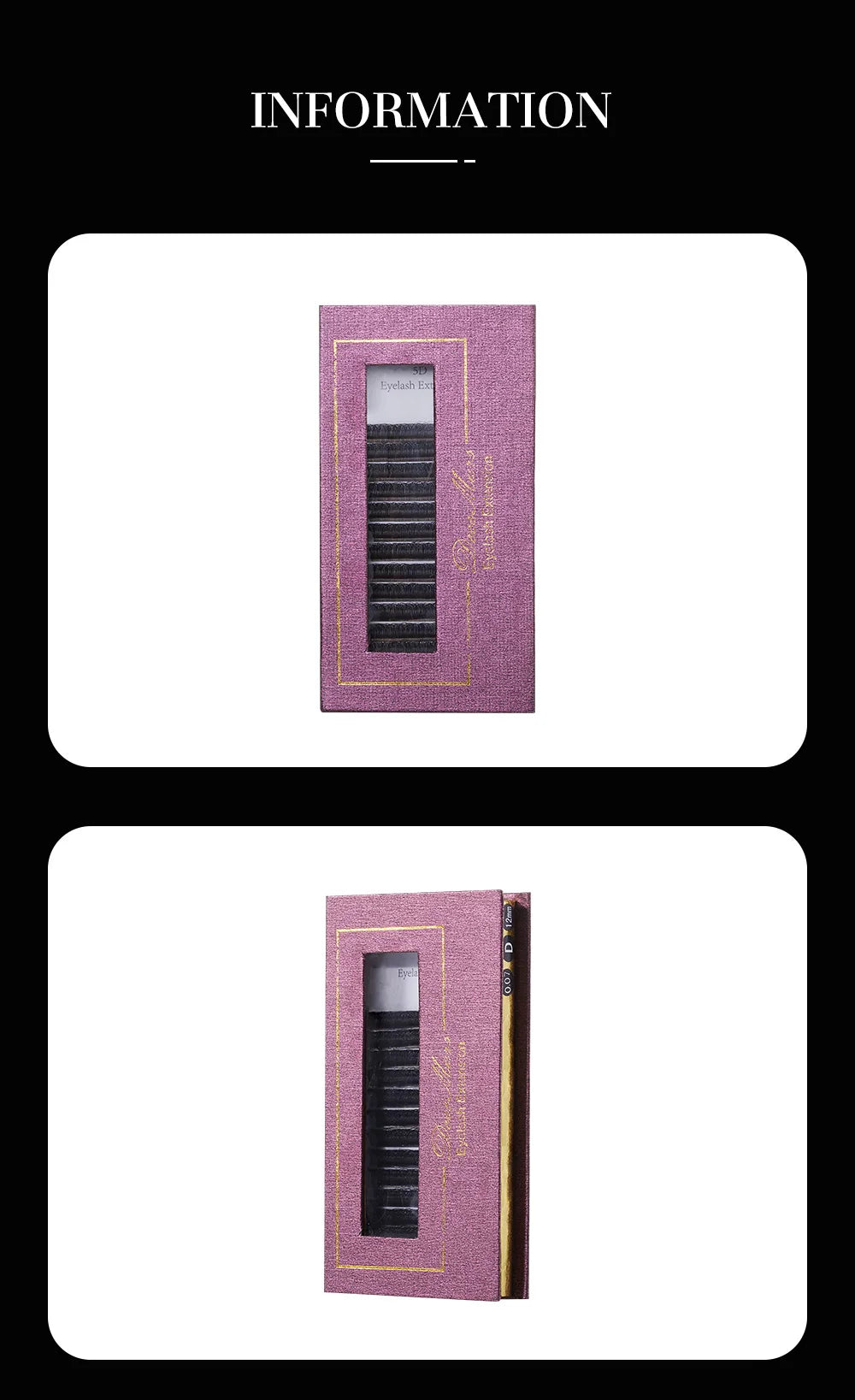 DeceMars 5D - W Shaped Eyelash Extension (12line/Tray) for Makeup