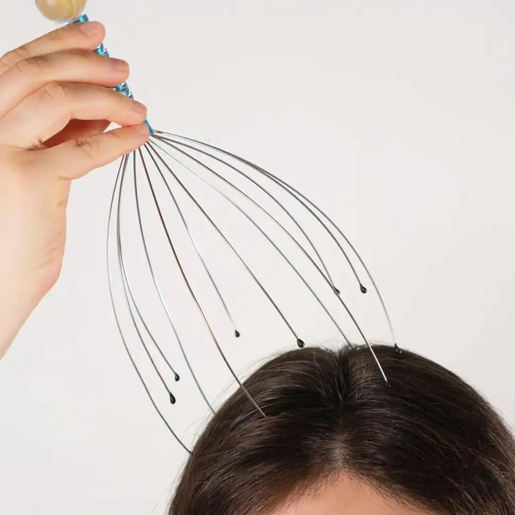Octopus Head Massager Scratching Scalp Relaxation Relief Body Massager Scratcher Relieves Tension Health Care Tools Random Color