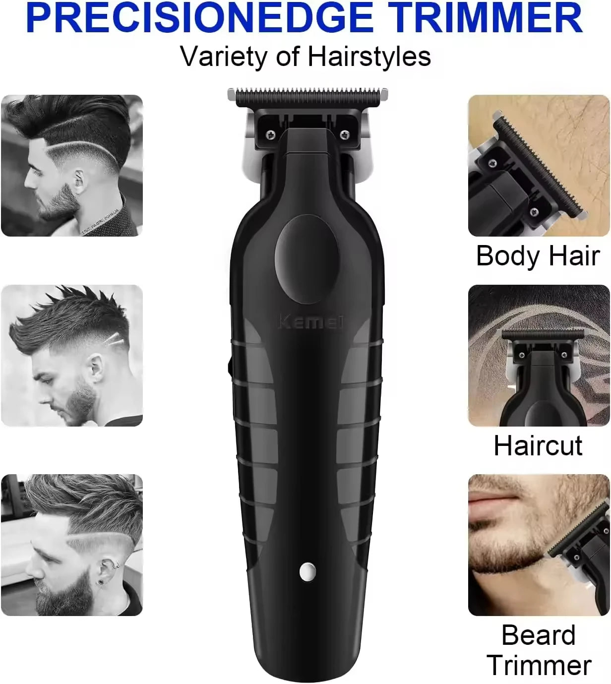 Kemei Professional Electric Hair Clippers USB Rechargeable Barber Trimmer Men's Electric Shaver Clippers KM-2299 KM-1102 Kit