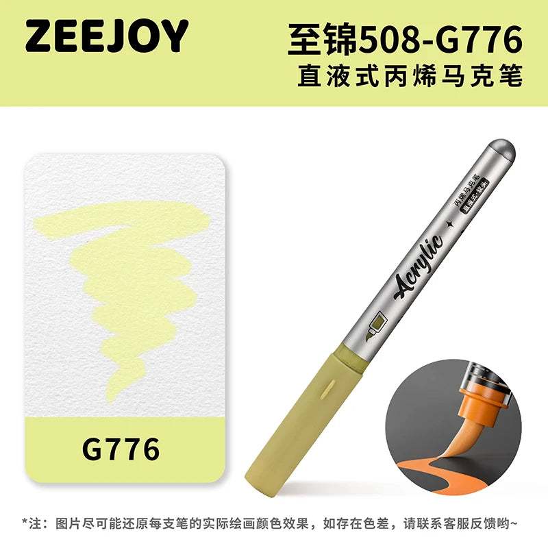 ZEEJOY 120/12/1 Colors Direct Liquid Acrylic Marker Pens Waterproof Pen Soft Brush Nib for Manga School Art Supplies Stationery