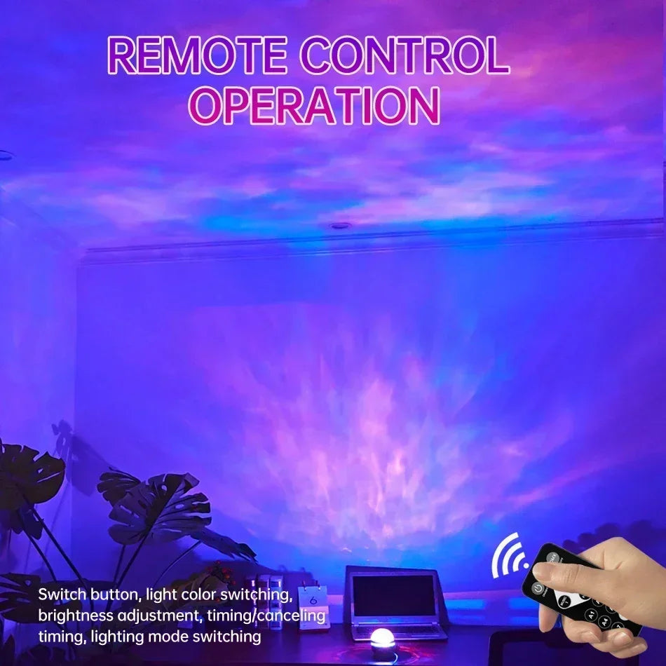Galaxy Projector RGB Star Projector USB Powered Remote Control Night Light Lamp for Birthday Gifts Holiday Party Room Decoration