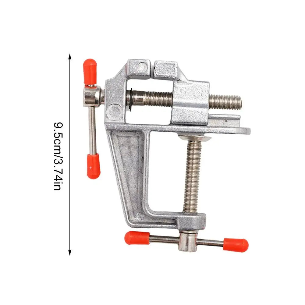 1pc Mini Workbench Vise with 3.5" Aluminum Jaw - Multi-Functional Precision Clamp for Jewelry, Woodworking & DIY Projects