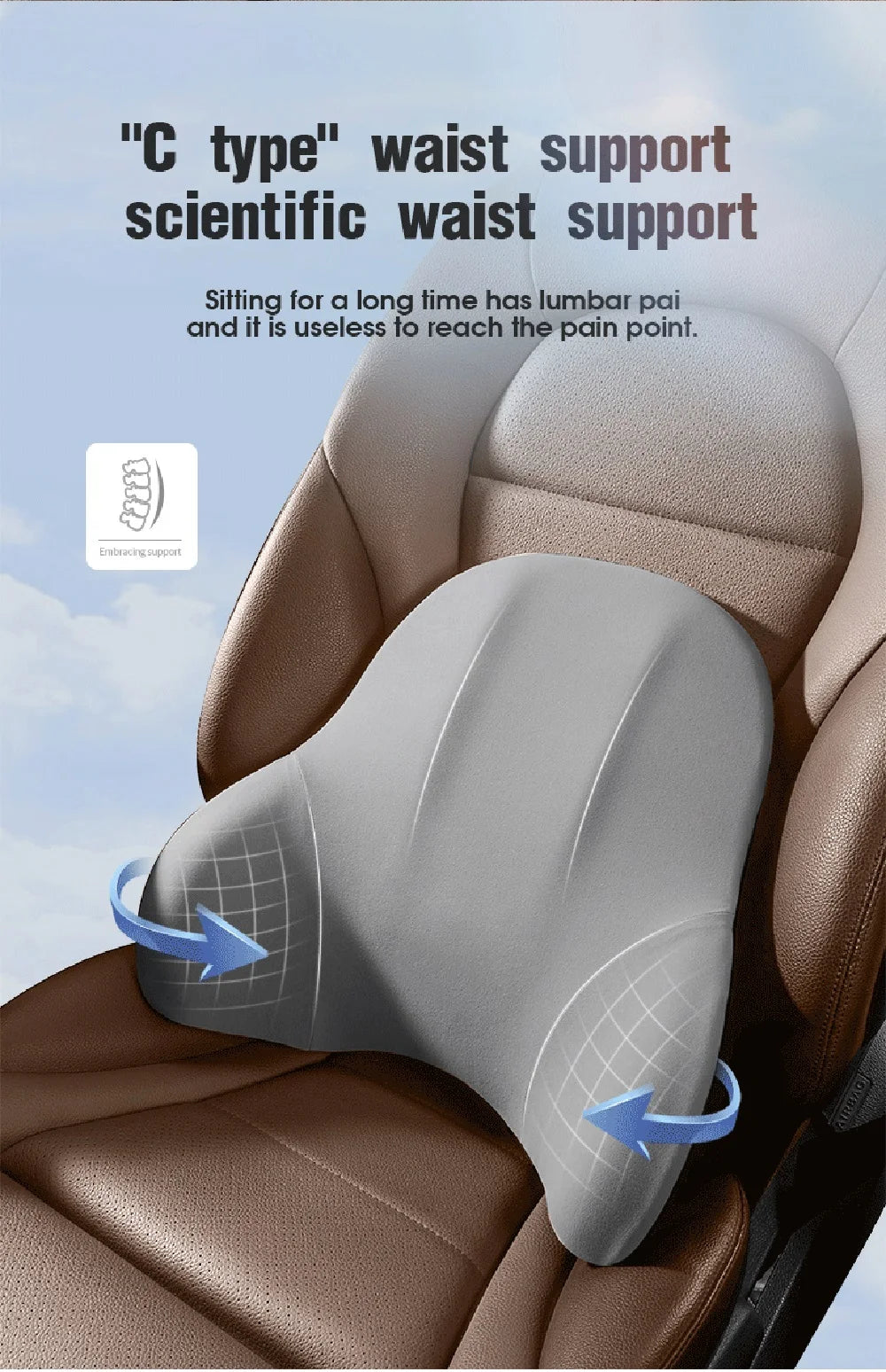 Auto Nackenkissen Memory Foam Schutz Lendenwirbelstütze Lordosenkissen Auto Kopfstütze Sitz Reise Innenausstattung Zubehör