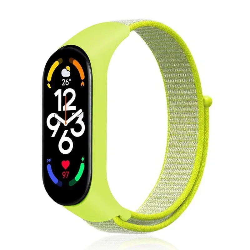 Nylon loop Mi band 4 5 6 Strap Replacement Soft Adjustable Wrist Watchband Pulsera correa For Xiaomi Mi band 3 4 5 6 7 Bracelet