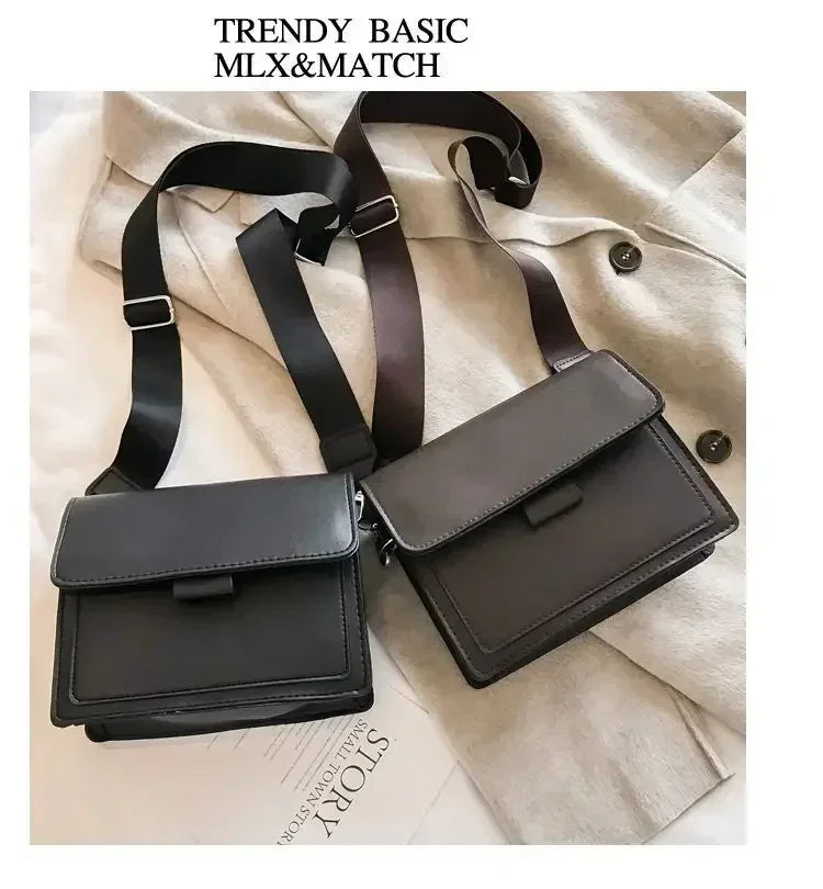 Women PU Leather Crossbody Bag Fashion Shoulder Messenger Handbag Small Flap Bag for Travel