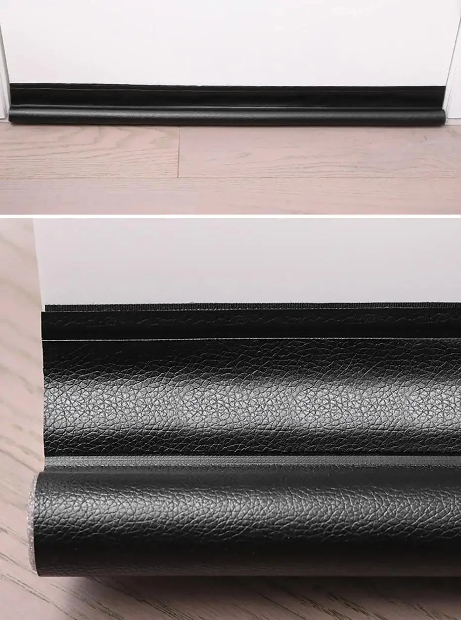 Door Draft Stopper Adjustable Under Door Seal Strip Weatherproof One Side Gap Blocker Foam Weatherstrip for Cold Air Prevention