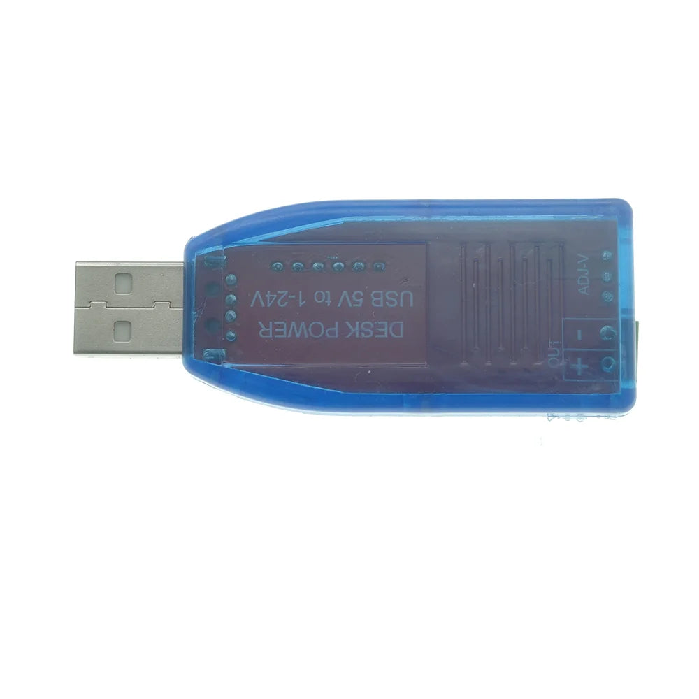 USB DC-DC Buck Boost Converter, 5V Input to 1-24V Adjustable Voltage Regulator Module with Potentiometer LED Power Supply Module