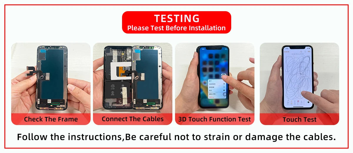 CHOICE AAA+ OLED For iPhone X XR XS Display 3D Touch Screen Digitizer For 11 Pro 12 Mini 13 Pro Max 14 Plus LCD Replacement Part - Shoppiline