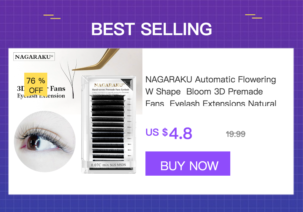 NAGARAKU Stainless Steel Straight Curved Nail Volume Eyelash Accurate Tweezers Nippers Pointed Clip Set Makeup Tools