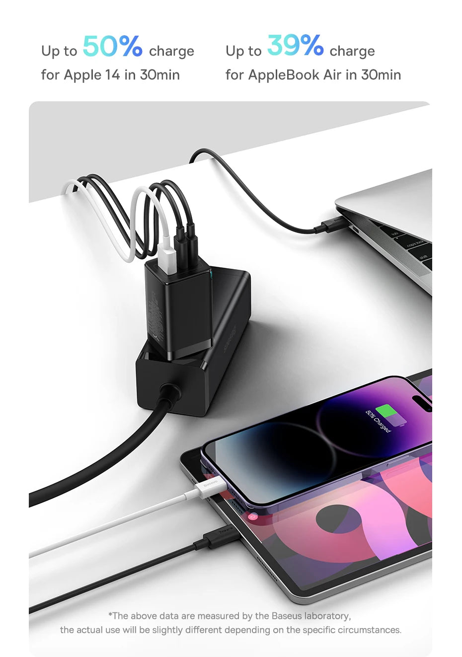 Baseus 65W GaN Charger Quick Charge Type C PD QC Charger USB Charger Portable Fast Charger For Laptop iPhone 17 16 15 14 13 Pro - Shoppiline