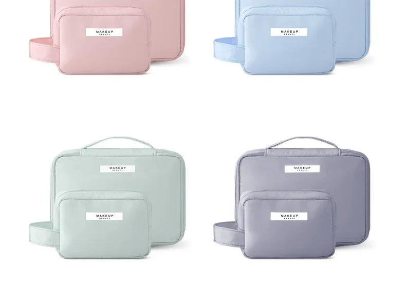 Damen tragbare Kosmetiktasche mit hohem Erscheinungsbild, große Reise-Waschtasche, dreidimensionale Make-up-Aufbewahrungstasche