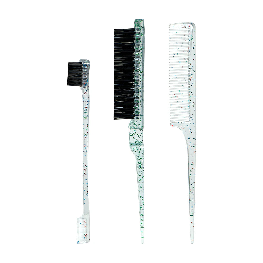 Pro Spitzschwanz Salon Friseur Haarstyling Antistatischer Kamm Haarbürste Stahlnadelstift Stielkamm Friseurzubehör