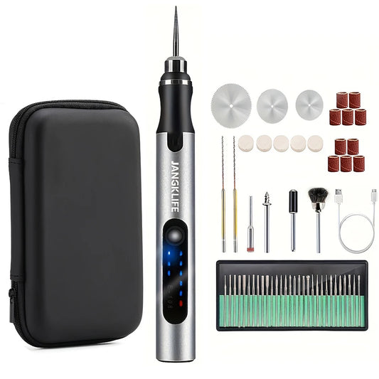 JANGKLIFE USB Cordless Rotary Tool Kit Woodworking Engraving Pen DIY For Jewelry Metal Glass Mini Wireless Drill - Shoppiline