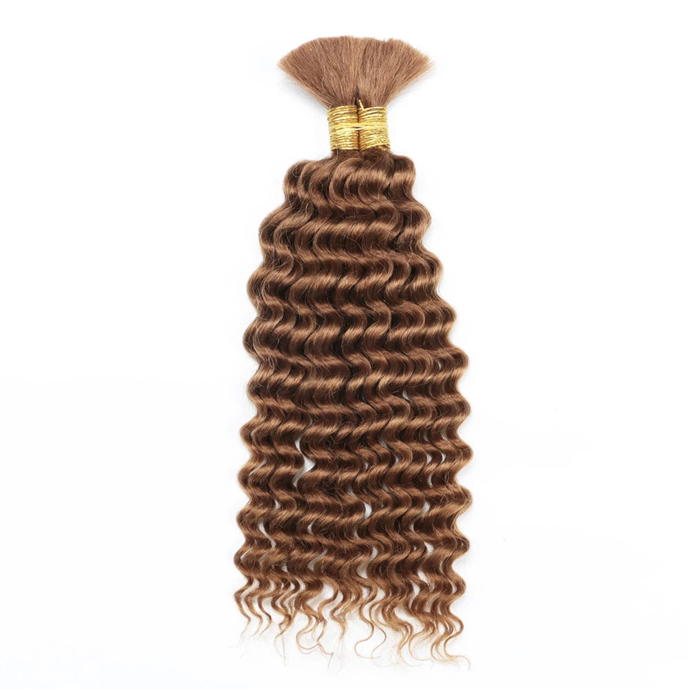 Cheveux à tresser humains Deep Wave en vrac Cheveux humains 100g Sans trame Extensions de cheveux humains Cheveux à tresser humains micro pour tresses bohèmes