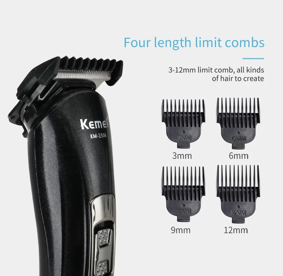 Kemei KM-1506 3 in 1 Electric Shaver USB Charging Hair Trimmer Electric Rechargeable Nose Professional Shaving Machine