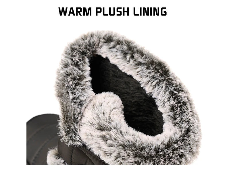 Winter Women Boots Waterproof Snow Boots Plus Size Casual Platform Ankel Boots Warm Fur Women Shoes Antislip Fashion Cotton Shoe