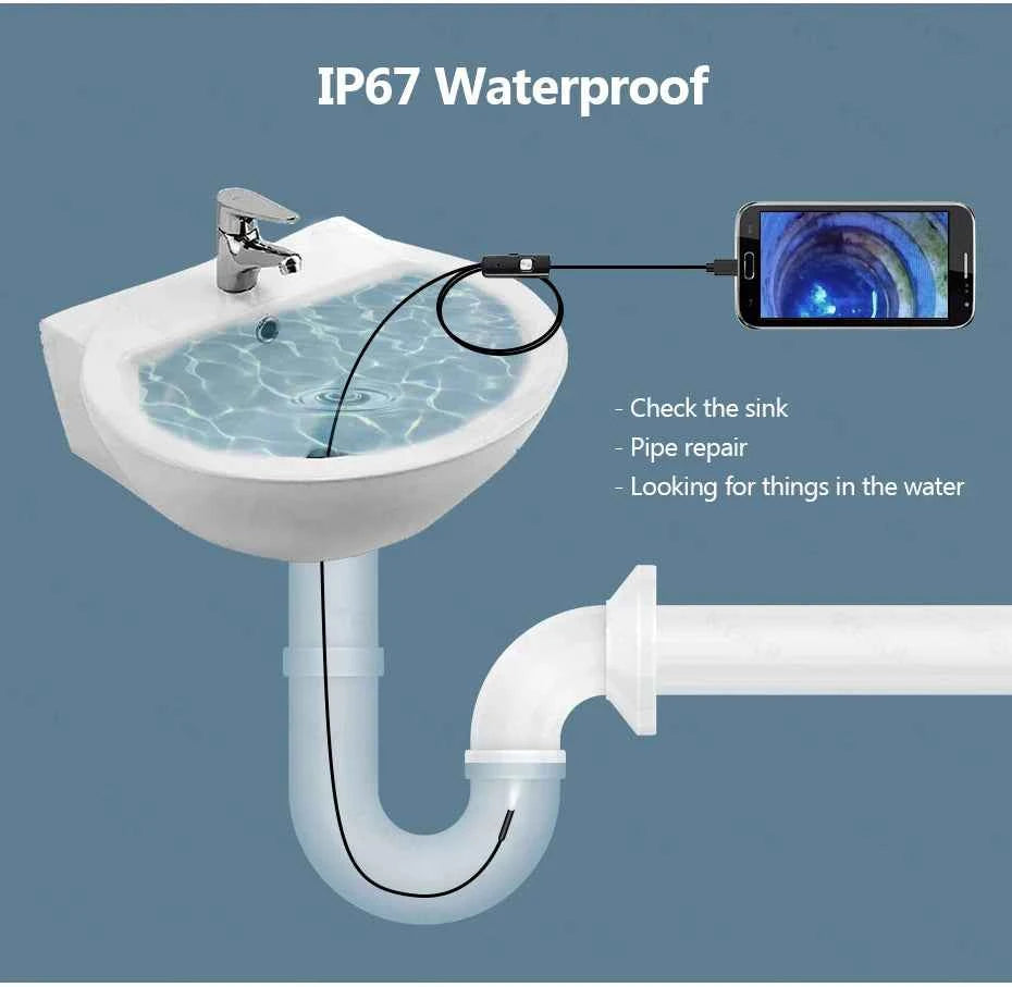3 in 1 USB Endoscope for OTG Android Phone 7mm Borescope Inspection for PC MacBook Snake Camera For Pipeline