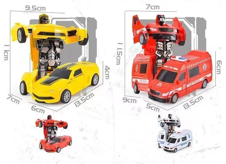 Verformbares Spielzeugauto, Trägheitsaufprall, Ein-Knopf-Verformung, Jungenpuzzle, Kollisionsverformung, Autobot-Roboter